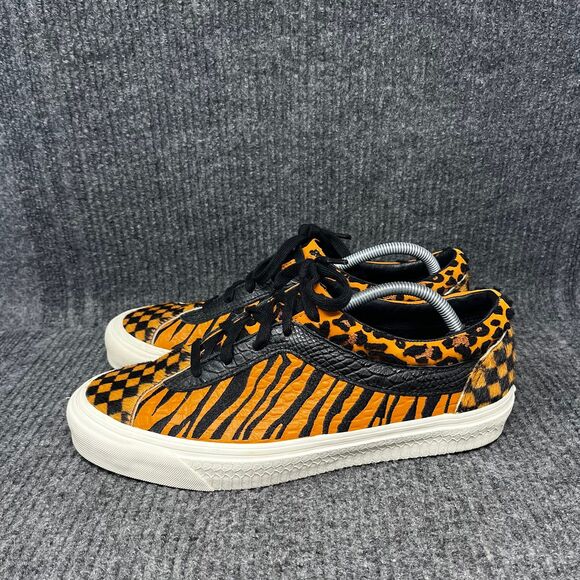 VANS Billy’s Bold NI SP Mixed Media Animal Print Orange Black Sneakers Mens 11.5 - Picture 3 of 8